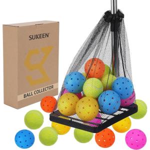imageSukeen Pickleball Tennis Ball Hopper 30 Tennis Ball Pickleball Ball Collector Tennis Hopper Pickleball Ball Holder for Easy Pickup Carrying and Storage Tennis Ball Pickleball Picker Upper