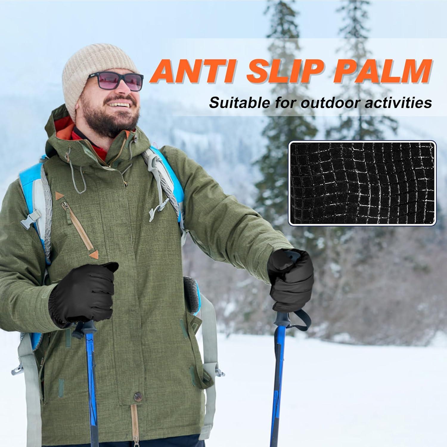 imageSukeen Winter Gloves Men Women Warm Mens Gloves Anti Slip Touchscreen Ski Gloves for Cold Weather Cycling Driving SkiingLarge