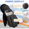 imageSukeen Kids Winter Gloves for Boys Girls Windproof Ski Gloves AntiSlip Cold Weather Glove with Thick Plush for OutdoorBlack