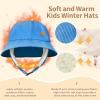 imageSukeen Winter Hats for Teenager Youth Women Windproof Warm Hat with Fleece Lining Antistatic Earflaps Hat for Outdoor CyclingBlue