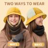 imageSukeen Winter Hats for Teenager Youth Women Windproof Warm Hat with Fleece Lining Antistatic Earflaps Hat for Outdoor CyclingYellow