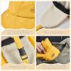 imageSukeen Winter Hats for Teenager Youth Women Windproof Warm Hat with Fleece Lining Antistatic Earflaps Hat for Outdoor CyclingYellow