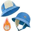 imageSukeen Winter Hats for Teenager Youth Women Windproof Warm Hat with Fleece Lining Antistatic Earflaps Hat for Outdoor CyclingBlue