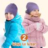 imageSukeen Kids Beanie Hat for Girls Boys Seepage Proof Warm Skull Cap Soft Cold Weather Hat Ages 412 for Daily OutdoorPurple