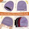 imageSukeen Kids Beanie Hat for Girls Boys Seepage Proof Warm Skull Cap Soft Cold Weather Hat Ages 412 for Daily OutdoorPurple