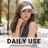 imageSukeen Wide Brim Sun Visor Hat for WomenUPF50 Seamless Sun Hats Lightweight Sports Cap Foldable Ponytail Hat for Outdoor White
