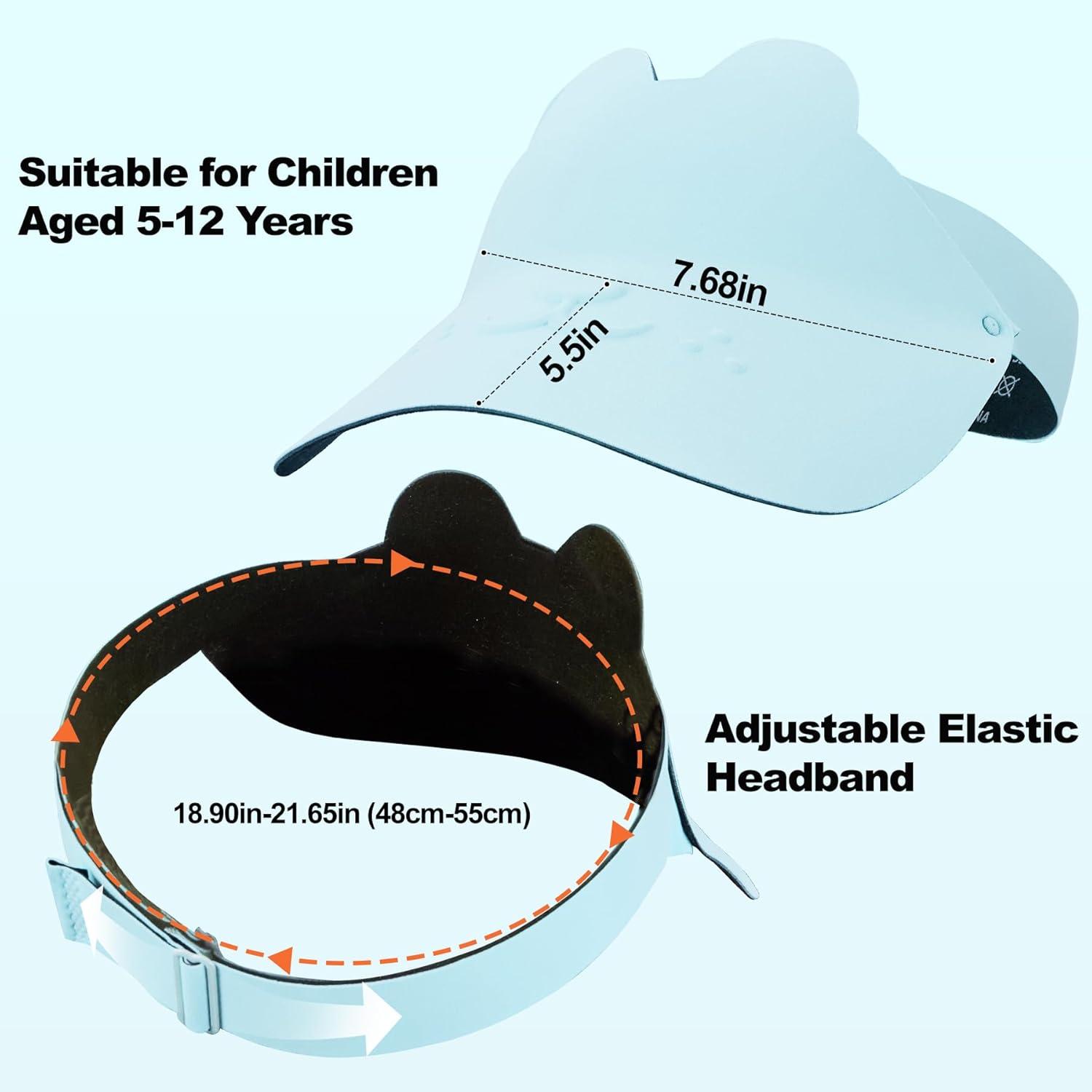 imageSukeen Kids Sun Visor Hats for Girls Boys Lightweight Sport Hat UPF50 Sun Hat Seamless Running Hats for Outdoor ActivitiesLight Blue