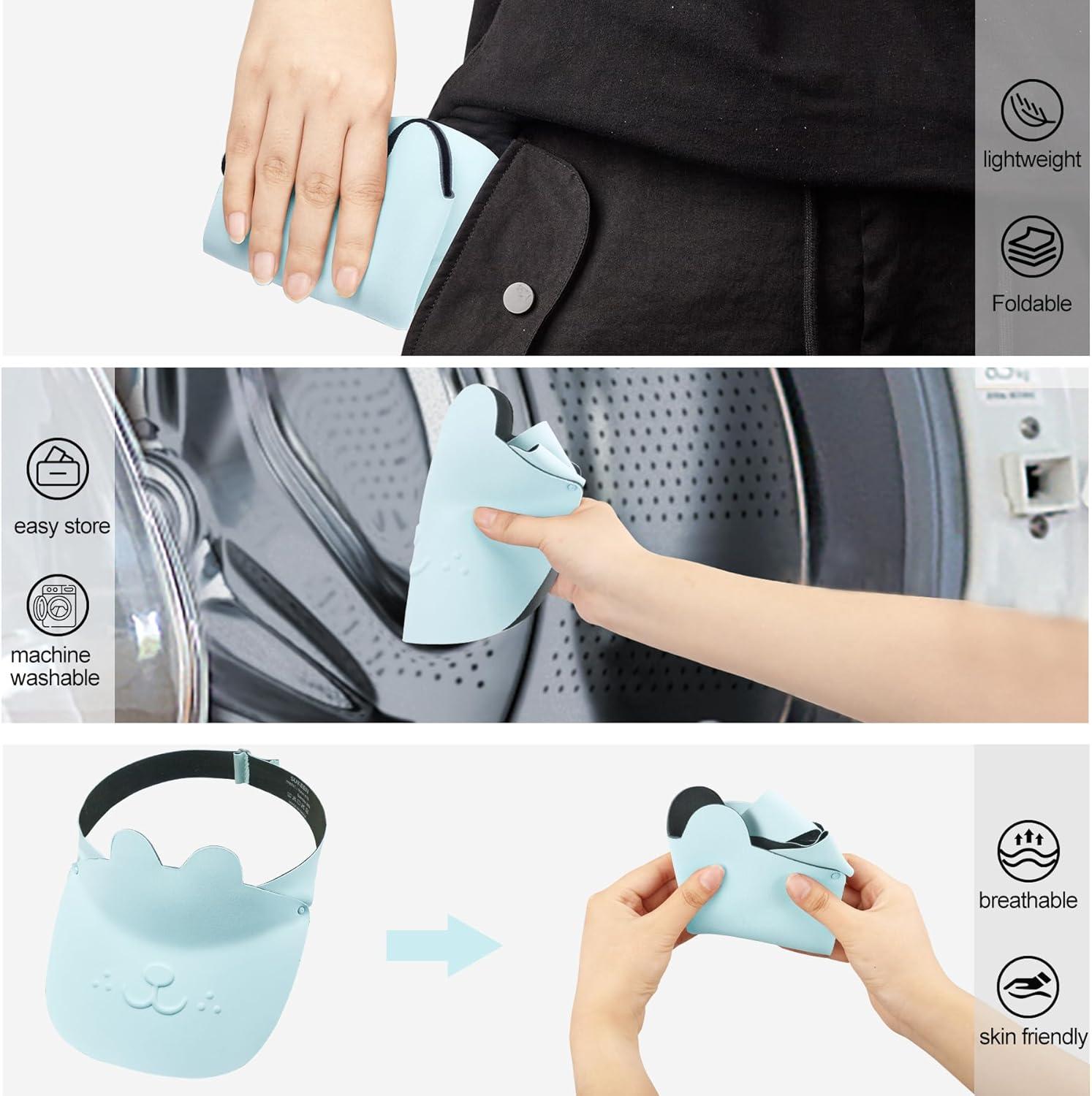 imageSukeen Kids Sun Visor Hats for Girls Boys Lightweight Sport Hat UPF50 Sun Hat Seamless Running Hats for Outdoor ActivitiesLight Blue