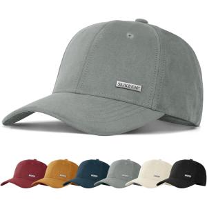 imageSukeen Trucker Hat for Men Women 6Panel Structured Baseball Cap with Adjustable Buckle Classic Style for Running WorkoutsGrey