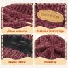 imageSukeen Kids Winter Hat Chenille Knit Beanie Hat with Lined for Girls Boys Toddlers Ages 38 Warm Skull Caps for OurdoorWine Red
