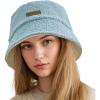 imageSukeen Winter Bucket Hat for Women Men Double Side Wear Warm Hat Faux Fur Plush Winter Hat Trendy Fisherman Cap for DailyBluebeige