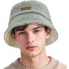 imageSukeen Winter Bucket Hat for Women Men Double Side Wear Warm Hat Faux Fur Plush Winter Hat Trendy Fisherman Cap for DailyGreybeige