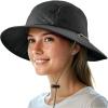 imageSukeen Sun Hats for Women Wide Brim Hats for Mens Fishing Hat Bucket Hat Summer Packable Beach Hat UV Protection 50 HatBlack