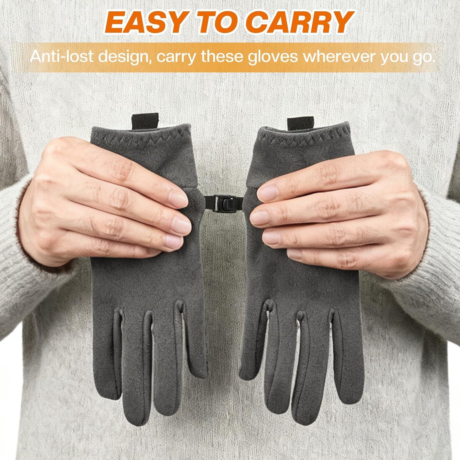 imageSukeen Lightweight Running Gloves for Men Women Touchscreen AntiSlip Sports Gloves Winter Warm Gloves for Cycling DrivingGrey