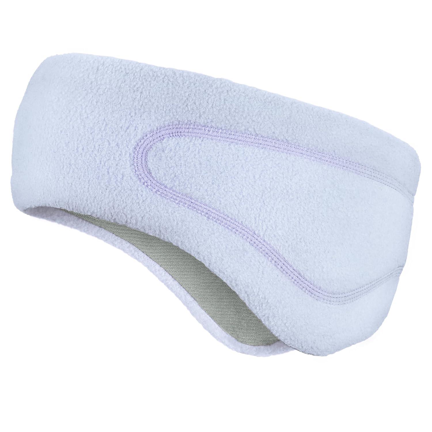 imageSukeen Running Ear Warmers for Women DoubleLayer Fleece Ear Warmer Headband Moisture Wicking NonSlip Winter Running Headband Elastic Winter Headbands for Cycling Hiking Jogging BlackGrayPurple