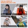 imageSukeen Running Ear Warmers for Women DoubleLayer Fleece Ear Warmer Headband Moisture Wicking NonSlip Winter Running Headband Elastic Winter Headbands for Cycling Hiking Jogging BlackGrayGray