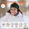 imageSukeen Running Ear Warmers for Women DoubleLayer Fleece Ear Warmer Headband Moisture Wicking NonSlip Winter Running Headband Elastic Winter Headbands for Cycling Hiking Jogging BlackGrayz BlackBlack
