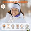 imageSukeen Running Ear Warmers for Women DoubleLayer Fleece Ear Warmer Headband Moisture Wicking NonSlip Winter Running Headband Elastic Winter Headbands for Cycling Hiking Jogging BlackGrayPurple