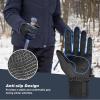 imageSukeen Winter Warm Gloves for Men WomenWindproof Running Gloves Touch Screen Cycling Gloves for Cold Weather Outdoor Blue XLarge