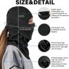 imageSukeen Winter Balaclava Breathable Face Mask Ski Mask for Men Women Warmer Bandana Face Cover Cold Neck Gaiters for OutdoorRed