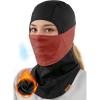 imageSukeen Winter Balaclava Breathable Face Mask Ski Mask for Men Women Warmer Bandana Face Cover Cold Neck Gaiters for OutdoorRed
