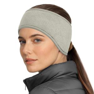 imageSukeen Ear Warmers for Women Soft Warm DoubleLayer Winter Headbands for Women Ponytail NonSlip Ear Warmer Headband for Cold Weather Running Cycling Hiking Skiing BlackPurpleGray