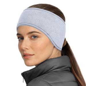 imageSukeen Ear Warmers for Women Soft Warm DoubleLayer Winter Headbands for Women Ponytail NonSlip Ear Warmer Headband for Cold Weather Running Cycling Hiking Skiing BlackPurplePurple