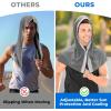 imageSukeen Cooling Hoodie Towel Lightweight Cooling Towels for Neck and Face with Sticky Edge Cooling Neck Wraps to Cool You Down Sport Gym Cooling Towels for Hot Weather Dark Gray