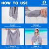 imageSukeen Mini Cooling Towels for Neck and Face Cooling Hoodie Towels for Kids Lightweight Soft Breathable Cooling Hooded Towel Kids for Sports Exercise School and More Activities Macaron Lavender