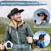 imageSukeen Sun Hat for Men Women Wide Brim Fishing Hat with Adjustable Knob UPF 50 Boonie Hat for Hiking Gardening Safari