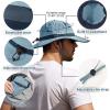 imageSukeen Wide Brim Sun Hats for Men Women Lightweight Fishing Hat UPF50 Foldable Bucket hat for Fishing Hiking Beach Outdoor