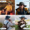 imageSukeen Wide Brim Sun Hats for Men Women Lightweight Fishing Hat UPF50 Foldable Bucket hat for Fishing Hiking Beach Outdoor